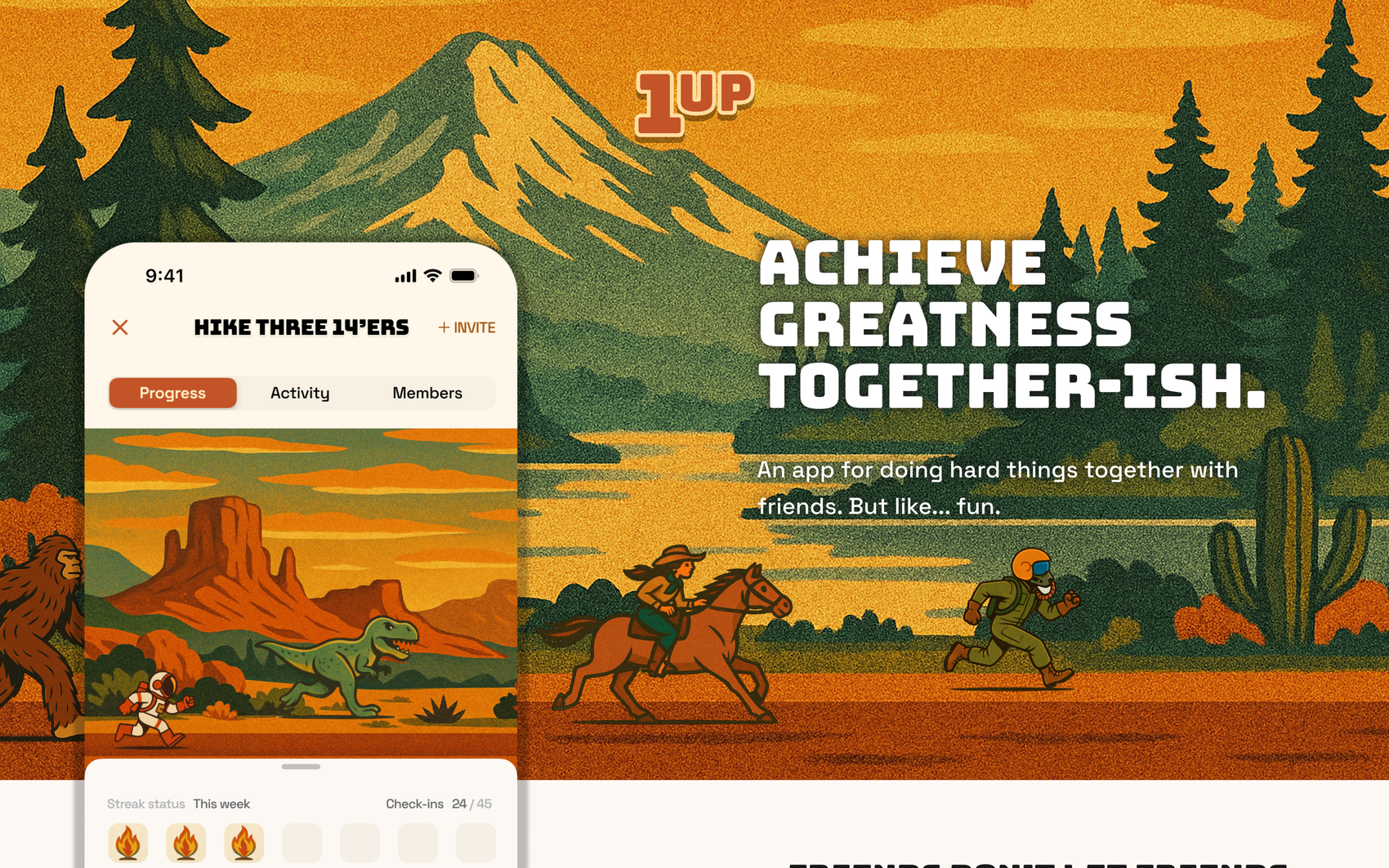 1Up — Achieve greatness together-ish